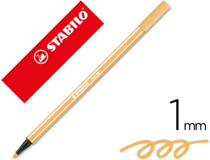 Rotulador acuarelable Stabilo Pen 68 tinta ocre oscuro